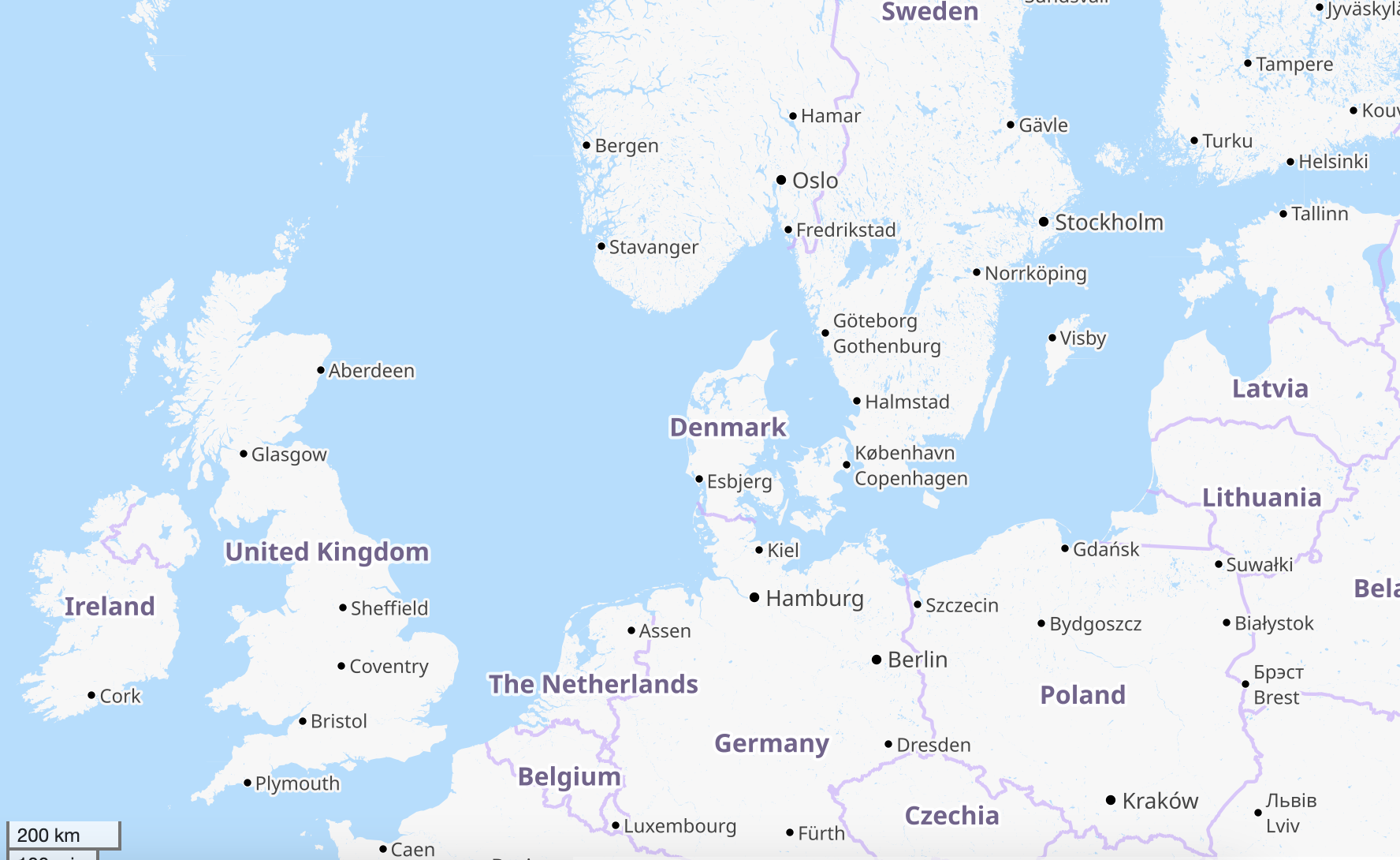 Carte de l'Europe ZENOS